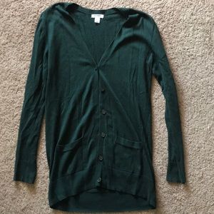 Forest green cardigan